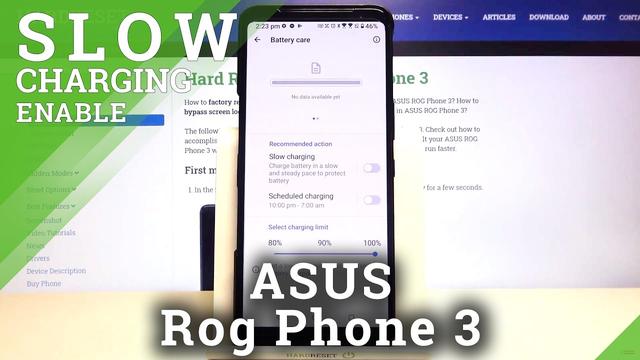 Guía Paso a Paso Cómo usar la carga lenta en el ROG Phone 3