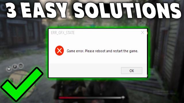 Fijar RDR 2 Código de error ERR_GFX_STATE en Windows 10 - Soluciones ...
