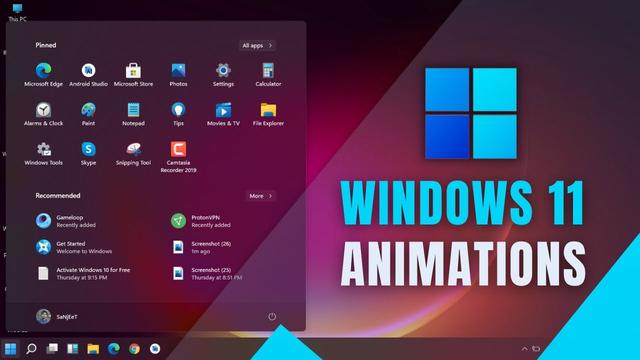Windows 11: new animation effects for your computer