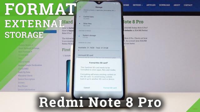 Jak zmienić/ustawić pamięć aparatu Redmi Note 8 Pro na kartę SD?